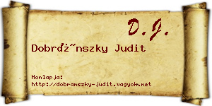 Dobránszky Judit névjegykártya