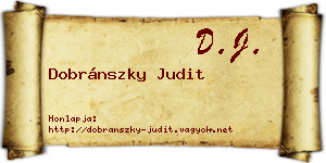 Dobránszky Judit névjegykártya