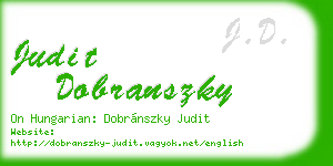 judit dobranszky business card